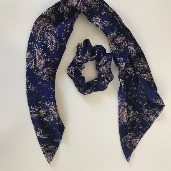 Accessories - 3-in-1 Floral Print Scrunchie Hair Scarf